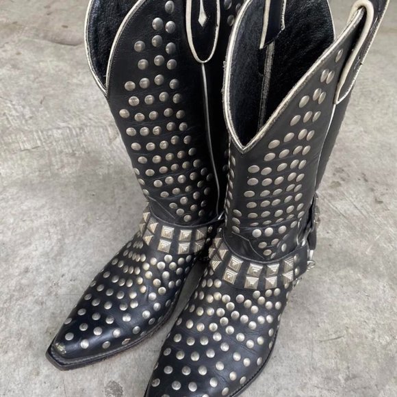 SENDRA Alcalas Mens Studded Boots Real Leather $800 Size 8D